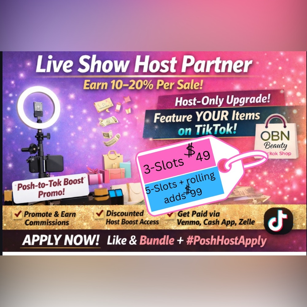Live Show Host Partner – Earn 10–20% Per Sale + Host Boost Access